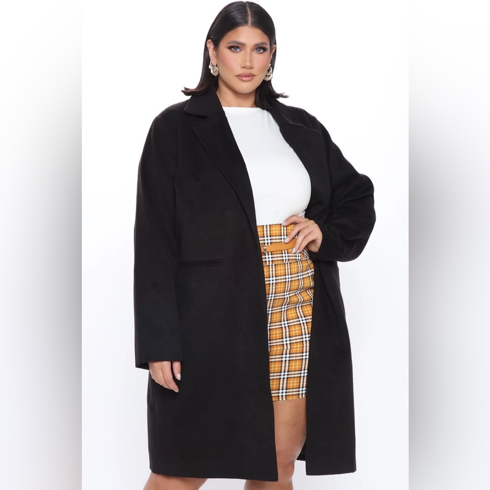 Fashion Nova Plus Size 3X Long Black City Chic Coat – New With Tags
